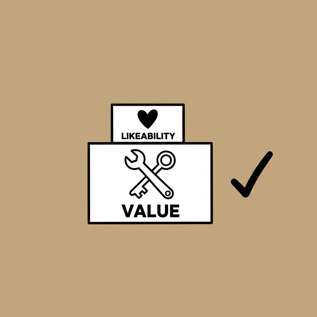 Delivering high value matters more than being liked